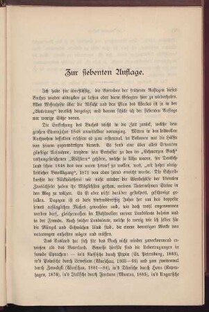 Zur siebenten Auflage.