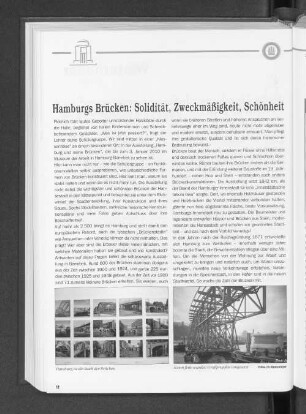 Hamburgs Brücken: Solidität, Zweckmäßigkeit, Schönheit