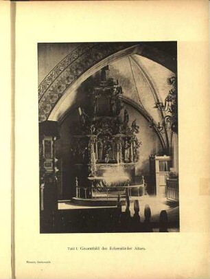 Tafel I. Gesamtbild des Eckernförder Altars.