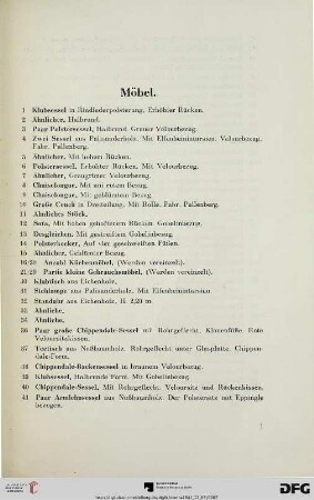 Möbel (Nr. 1-126a)