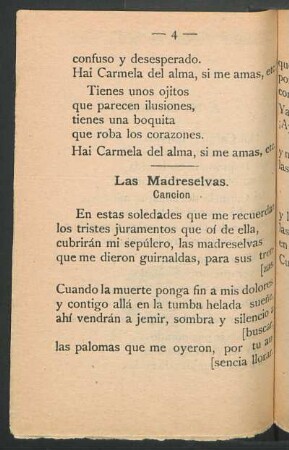 Las Madreselvas. : Canción