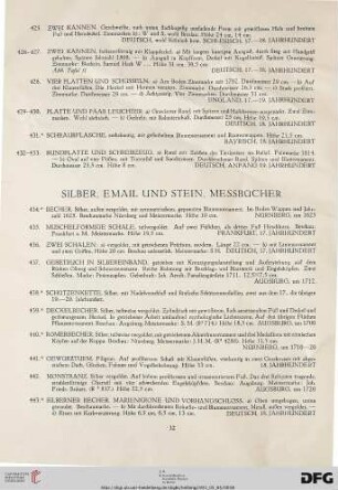 Silber, Email und Stein, Messbücher (Nr. 434-468)