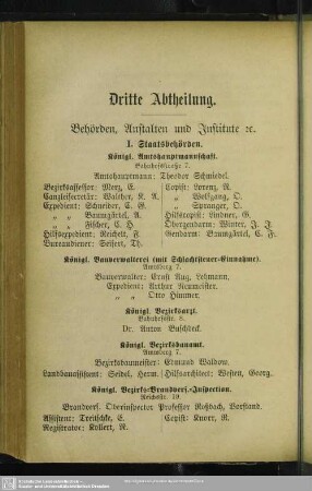 I. Staats-Behörden