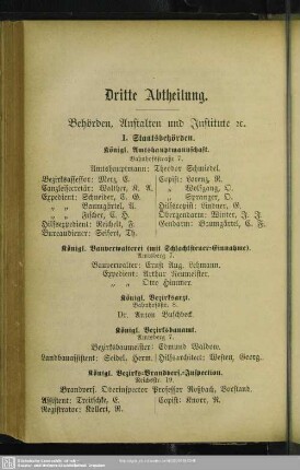 I. Staats-Behörden