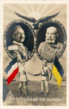 Postkarte zum deutsch-österreichischen Bündnis