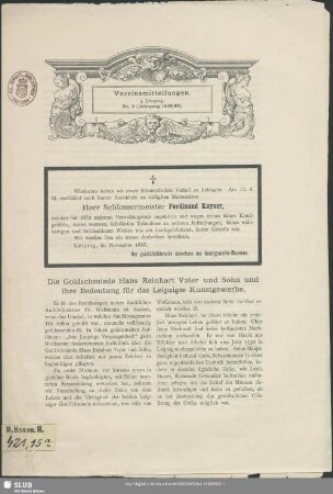 3.1888/89,2: Vereinsmitteilungen