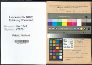 Entnazifizierung Herbert Prietz , geb. 23.10.1907 (Dekorateur)