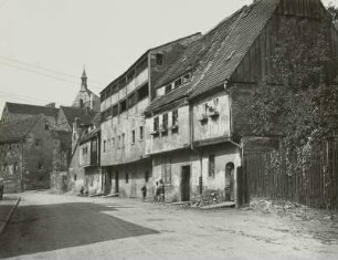 Freiberg (Sachsen), Am Mühlgraben, Gerberhäuser, Aufnahme 1946