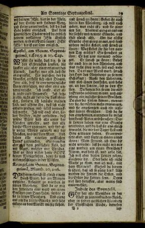 Epistel, am Sonnt. Septuagesimä. - Epistel, am Fastnach-Sonntage.