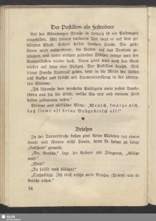 Der Postillon als Festredner