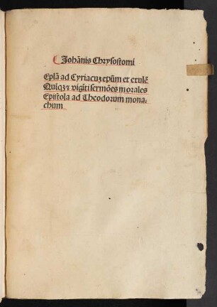 Ep[istu]la ad Cyriacum ep[iscop]um et exule[m]