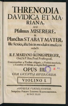 1-42, Violino I.