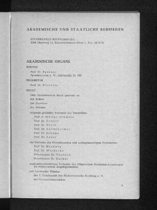 Akademische und Staatliche Behörden