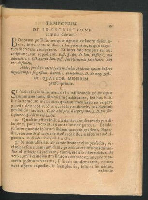 De Quatuor Mensium praescriptione.