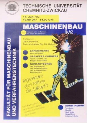 "Fakultät für Maschinenbau und Verfahrenstechnik, Tag der offenen Tür, am 14.06.1997"