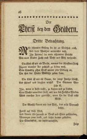 Dritte Betrachtung. - Vierte Betrachtung.