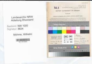 Entnazifizierung Wilhelm Mohme, geb. 26.05.1905 (Sparkassendirektor)