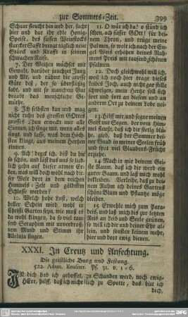 XXXI. In Creutz und Anfechtung