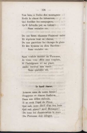 Le hardi rimeur.