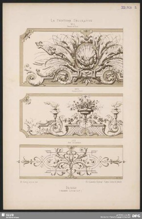 Details von Thürkrönungsfeldern (Stil Louis XIV)