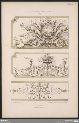 Details von Thürkrönungsfeldern (Stil Louis XIV)