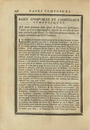 Bases Composees et Chapiteaux Symboliques