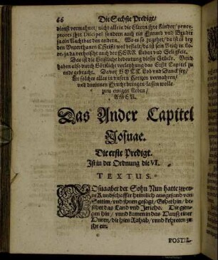 Das Ander Capitel Josuae.