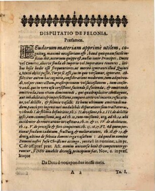 Disp. inaug. de felonia
