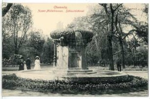 Chemnitz. Zipper-Müller-Brunnen, Schlossteichinsel