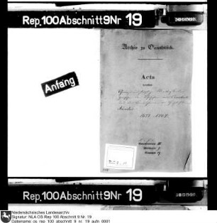 Grenz- und sonstige Streitigkeiten zwischen den Bischöfen von Osnabrück und den Landesherren im Hochstift Münster