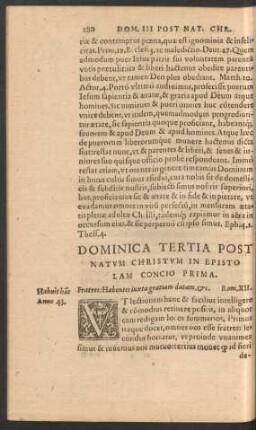 Dominica Tertia Post Natum Christum ...