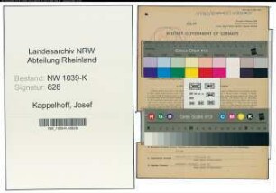 Entnazifizierung Josef Kappelhoff , geb. 05.09.1901 (Ingenieur)