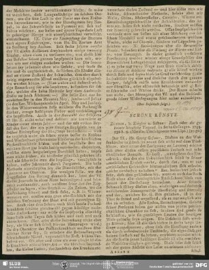 Allgemeine Literatur-Zeitung, Nr. 197, vom 25.06.1798 (Fragment), Jena