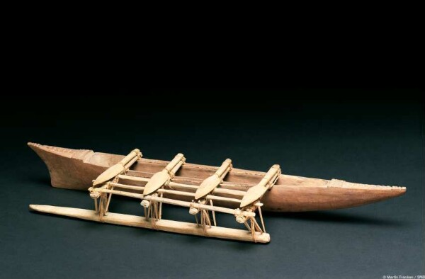 Model of an outrigger boat