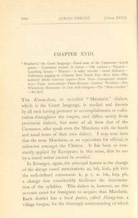 Chapter XVIII. "Mandarin," the Court language ...