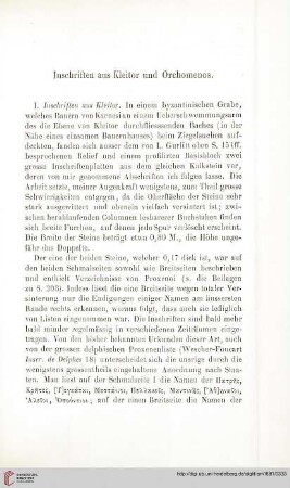 6: Inschriften aus Kleitor und Orchomenos