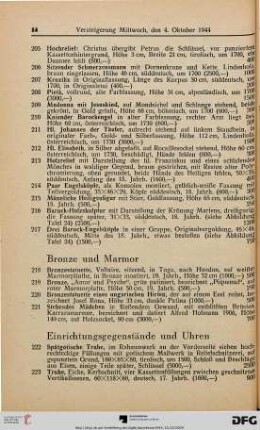 Bronze und Marmor (Nr. 218-221)