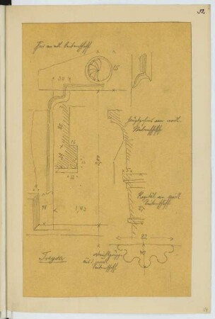 Totenkirche, Treysa: Details (aus: Skizzen- und Fotoalbum 19)