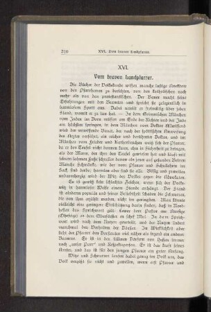 XVI. Vom braven Landpfarrer.