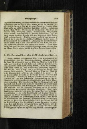¬Die¬ Sonntagsschule oder die Wiederholungsstunden