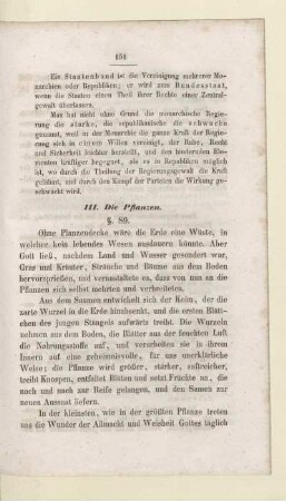 III. Die Pflanzen