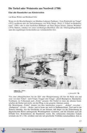 Die Torkel oder Weintrotte aus Nordweil (1788)