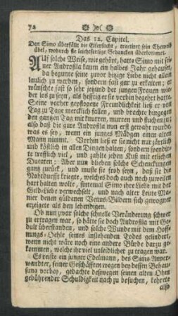 Das 12. Capitel. Den Simo überfällt die Eifersucht / ...