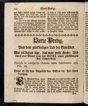 324-339, Vierte Predig von dem glueckseeligen Tod der ...