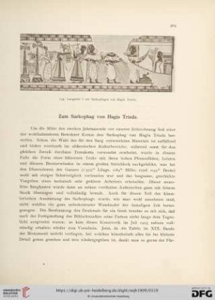 Zum Sarkophag von Hagia Triada