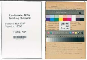 Entnazifizierung Kurt Flocke , geb. 17.01.1914 (Angestellter)