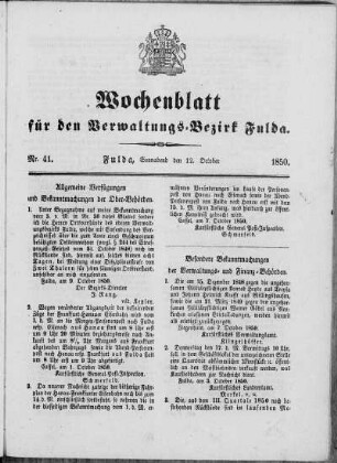 Nr. 41, Ausgabe vom 12. Oktober 1850