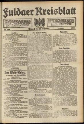 Ausgabe vom Mittwoch, den 22. Dezember 1915.