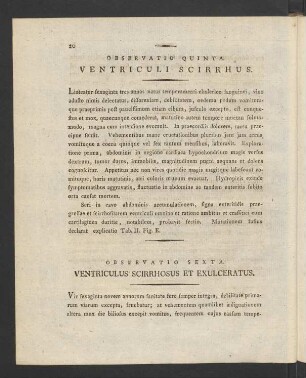 Observatio Sexta. Ventriculus Scirrhosus Et Exulceratus