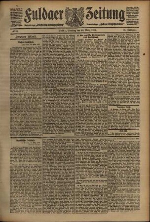 Zweite Ausgabe vom Samstag, den 20. März 1909.